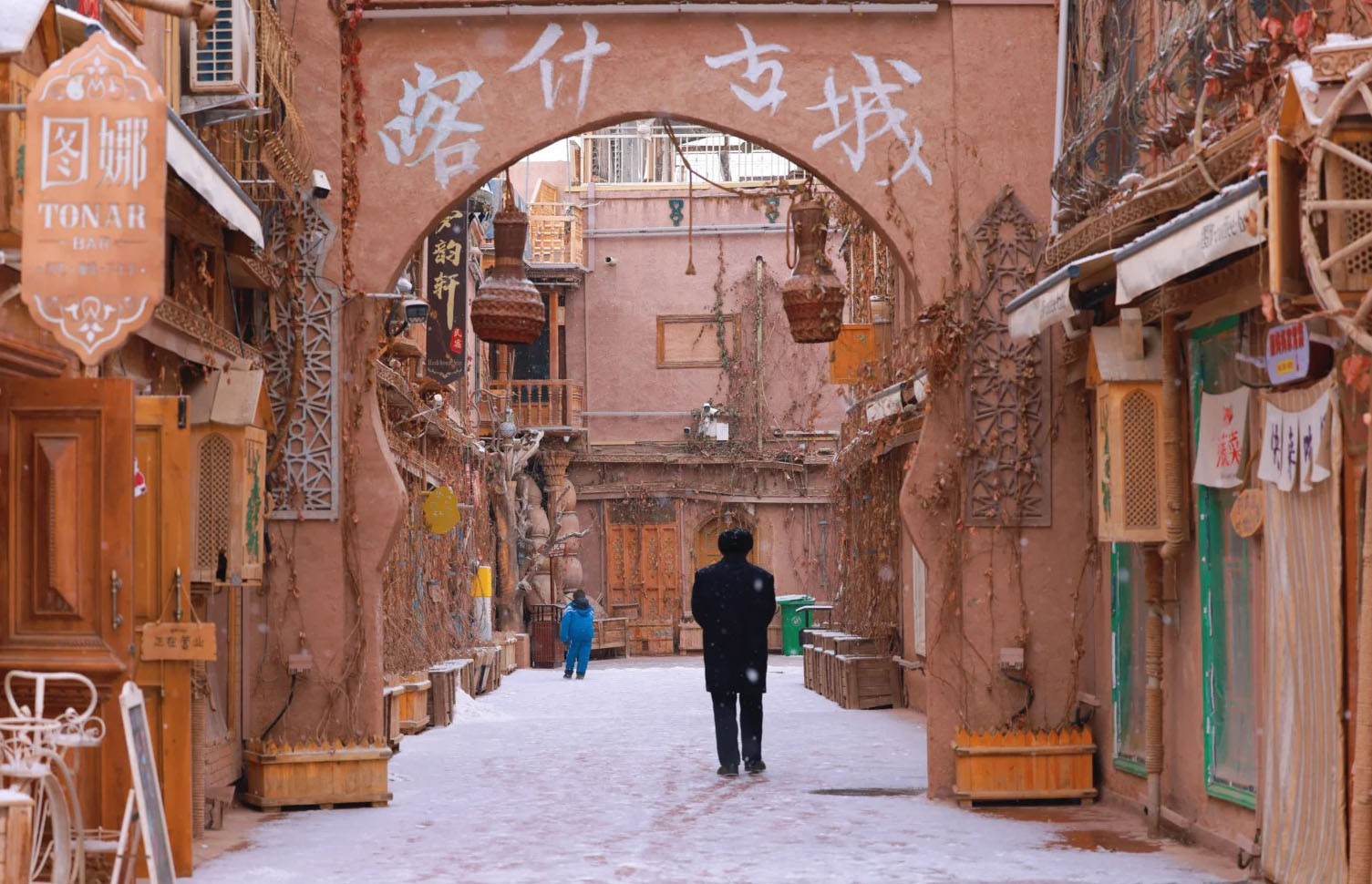 カシュガル古城の雪景色