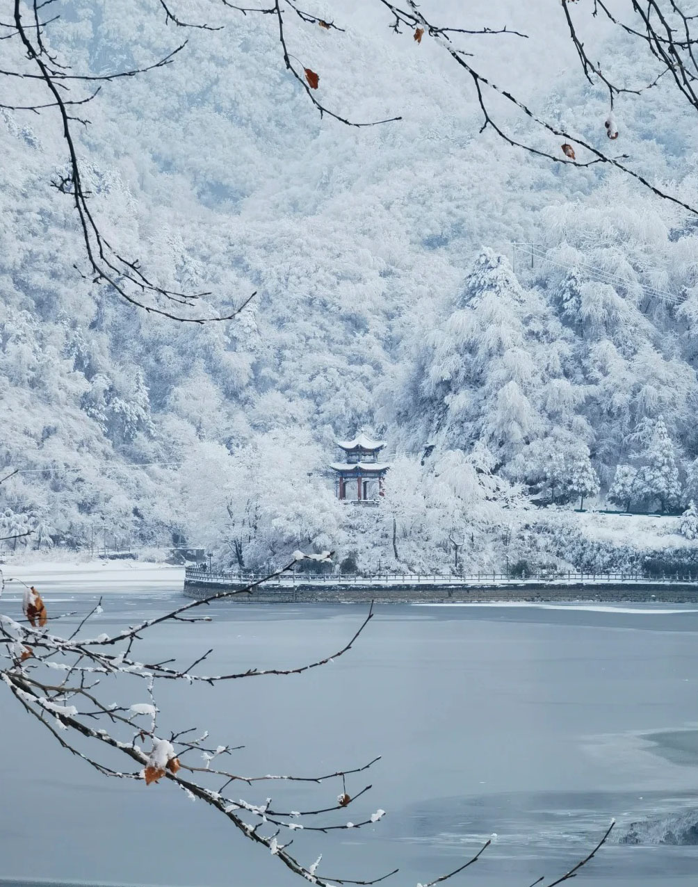 冬の西安翠華山観光