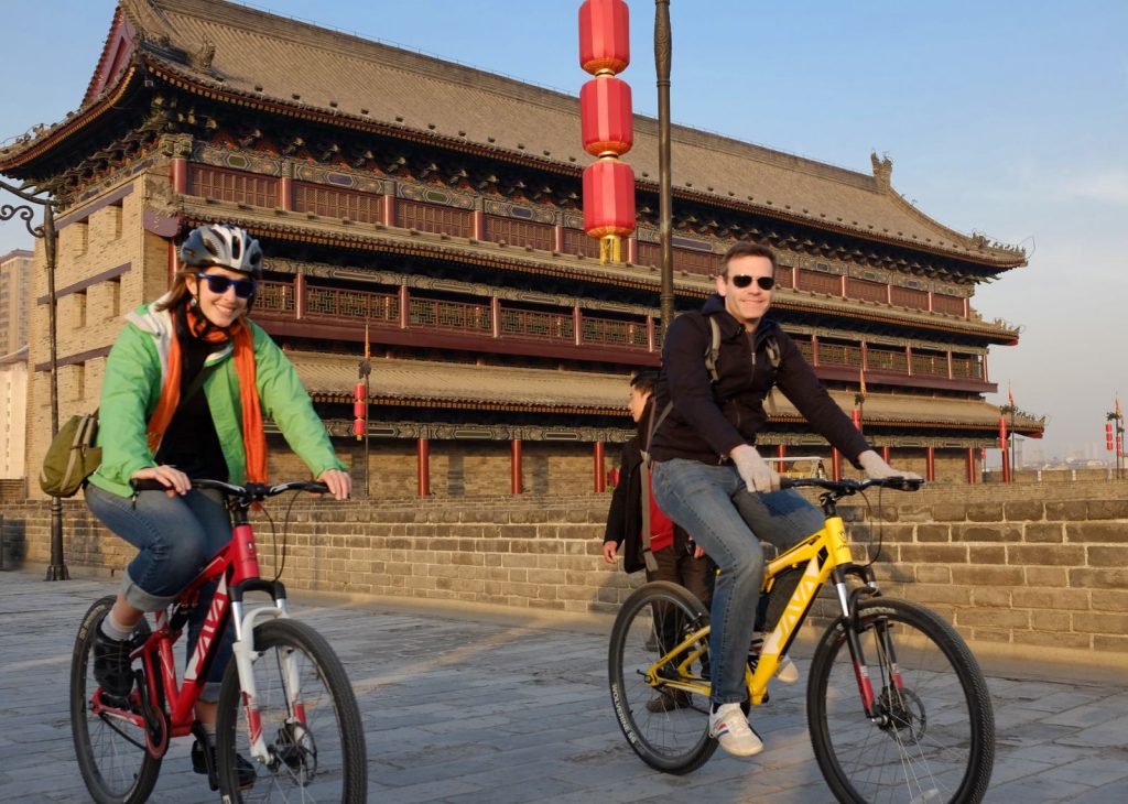 西安古代城壁のサイクリング